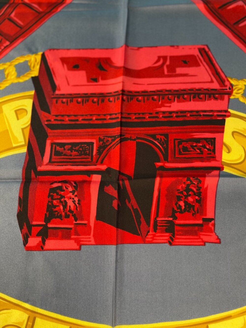 Vintage Céline Paris Silk Scarf – Arc de Triomphe Motif - Picture 6 of 14